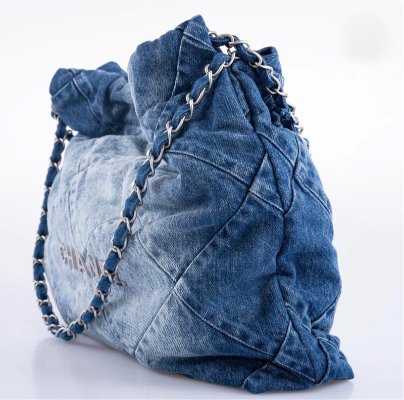 Chanel 22 denim 牛仔 丹寧 小號 small 肩背包 香奈兒-1