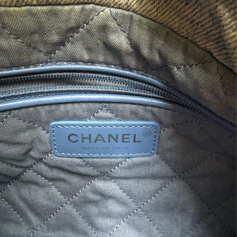 Chanel 22 denim 牛仔 丹寧 小號 small 肩背包 香奈兒-10