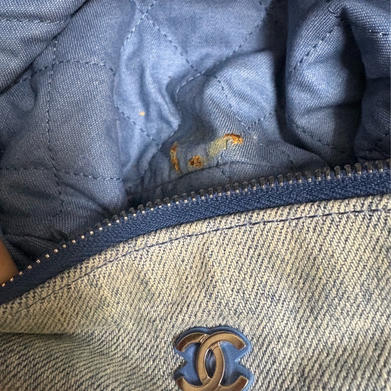 Chanel 22 denim 牛仔 丹寧 小號 small 肩背包 香奈兒-11