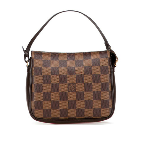Louis Vuitton Damier Truss 化妝包 手袋 N51982 棕色 PVC 皮革 女款 LOUIS VUITTON