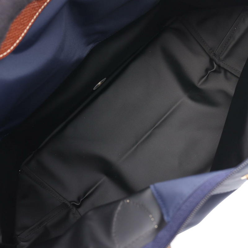 Longchamp Le Pliage Original L 托特包 L1899089P68 帆布皮革海軍藍棕色全新女款-2