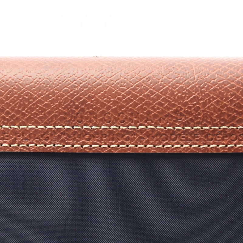 Longchamp LE PLIAGE ORIGINAL M LE PLIAGE ORIGINAL M 手提包 L2605089P68 帆布 皮革 海軍藍 棕色 全新 女款-3