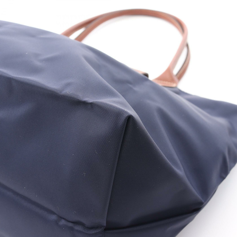 Longchamp LE PLIAGE ORIGINAL M LE PLIAGE ORIGINAL M 手提包 L2605089P68 帆布 皮革 海軍藍 棕色 全新 女款-4