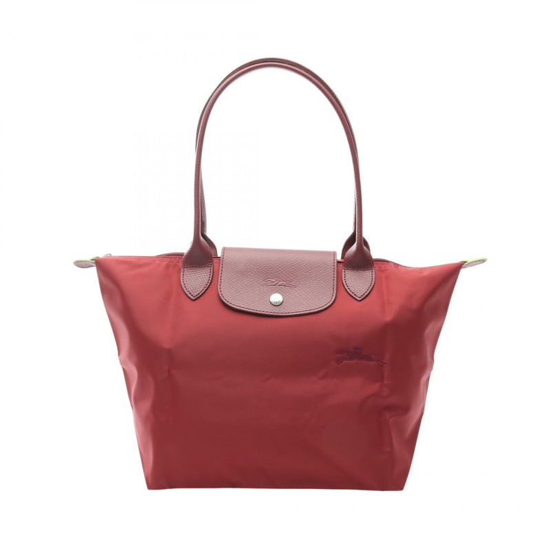 Longchamp Le Pliage 綠色 M 手提包 L2605919P98 帆布皮革波爾多新款女款-0
