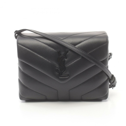 SAINT LAURENT PARIS LOULOU TOY 單肩包 678401DV7081000 皮革 黑色 二手 女士