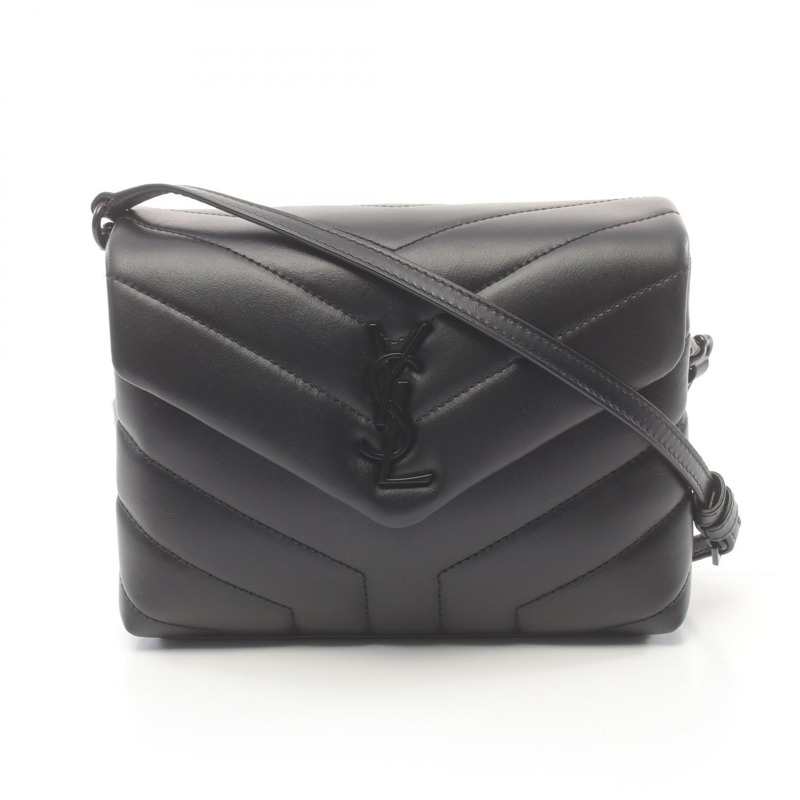 SAINT LAURENT PARIS LOULOU TOY 單肩包 678401DV7081000 皮革 黑色 二手 女士-0