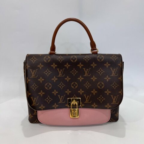 LV M43960 老花拚粉鎖頭郵差包