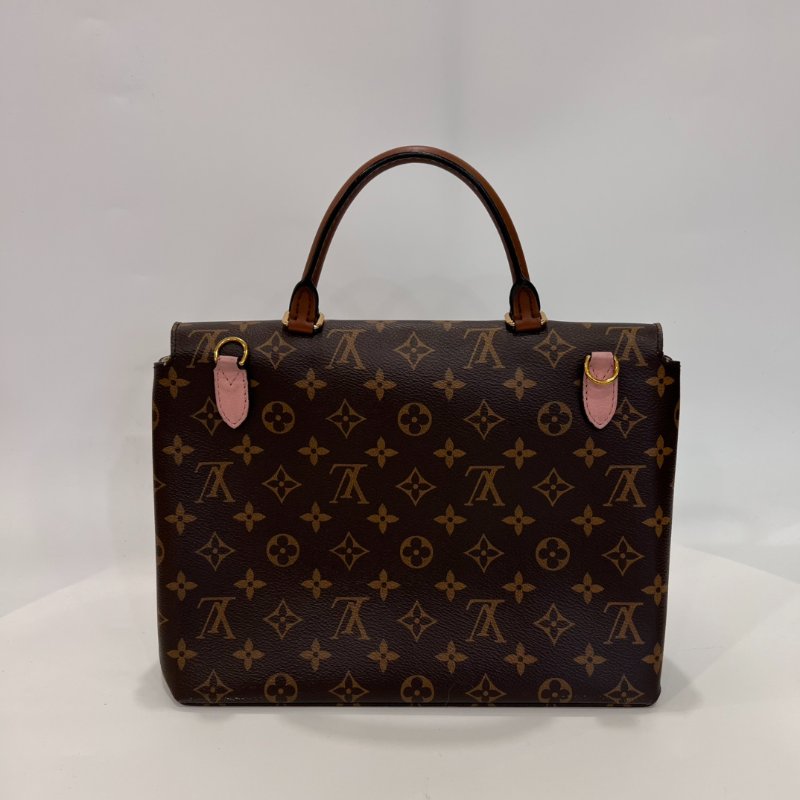 LV M43960 老花拚粉鎖頭郵差包-1