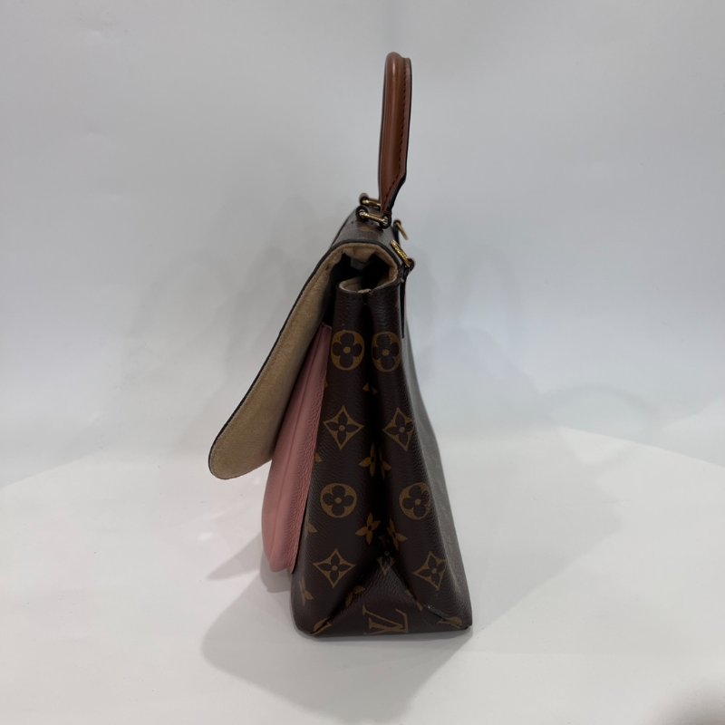 LV M43960 老花拚粉鎖頭郵差包-2