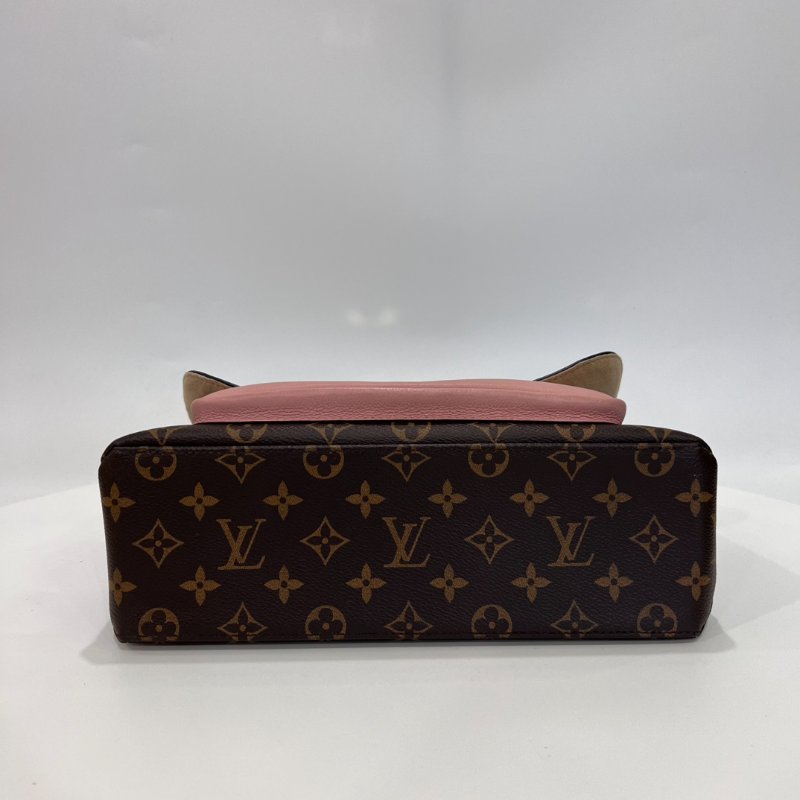 LV M43960 老花拚粉鎖頭郵差包-4