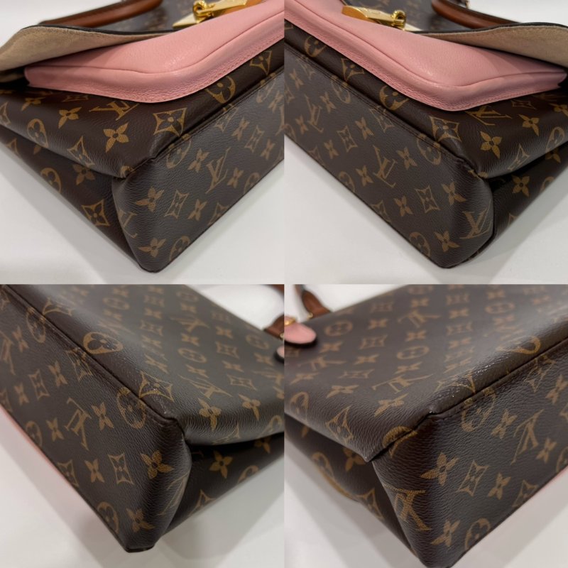 LV M43960 老花拚粉鎖頭郵差包-8