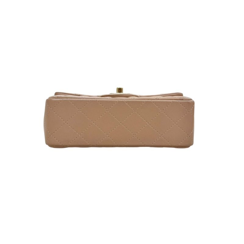 CHANEL - 奶茶色羊皮金釦CF20cm-10