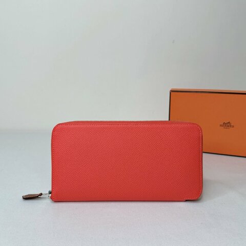HERMES Silk'In鱷魚圖絲巾長夾