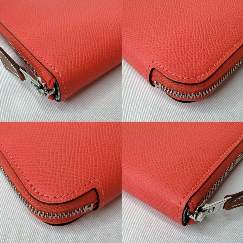 HERMES Silk'In鱷魚圖絲巾長夾-9