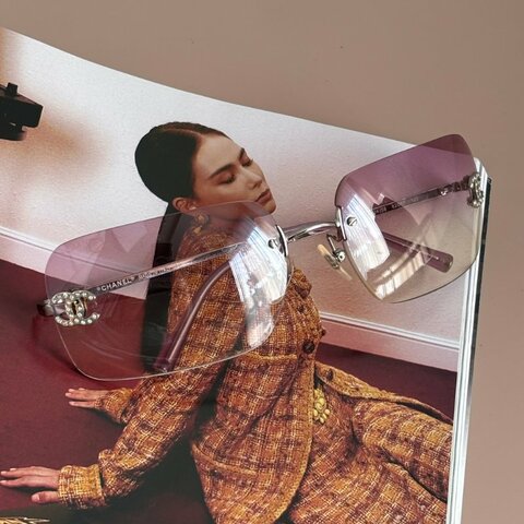 ::CHANEL:: 17 120 4017-D 漸層鏡片 滿鑽雙C 墨鏡 眼鏡