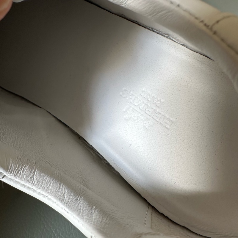 Hermes/愛馬仕 kelly金扣小白鞋,37碼,-4