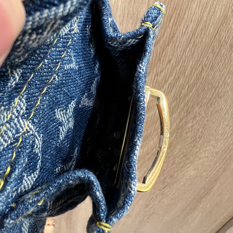 LV 丹寧布金釦Nano Speedy手提斜背包M82950-18