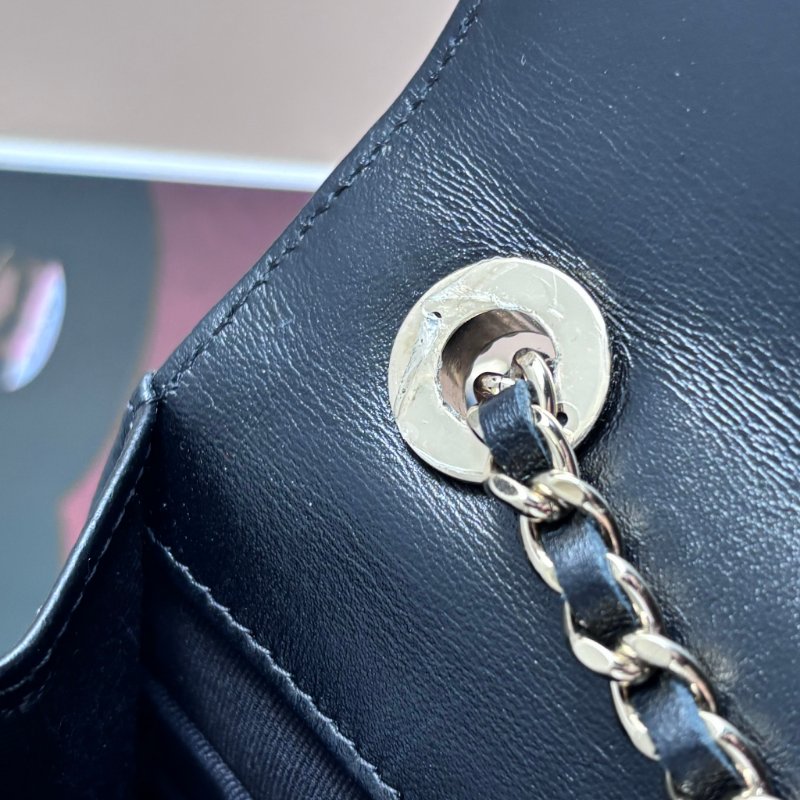 ::CHANEL:: A80982 香奈兒 TRENDY系列經典雙C LOGO菱格紋小羊皮WOC鏈帶斜背包-30