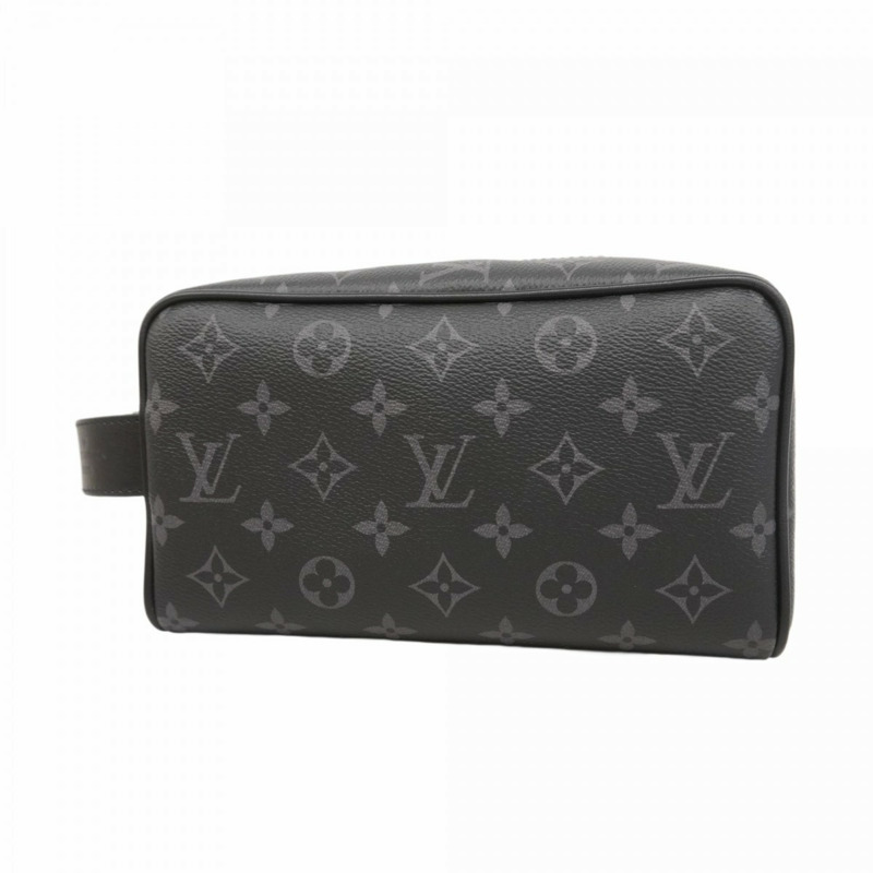 Louis Vuitton Monogram Eclipse Locker Top Kit 手拿包 M83113 黑色男款-0