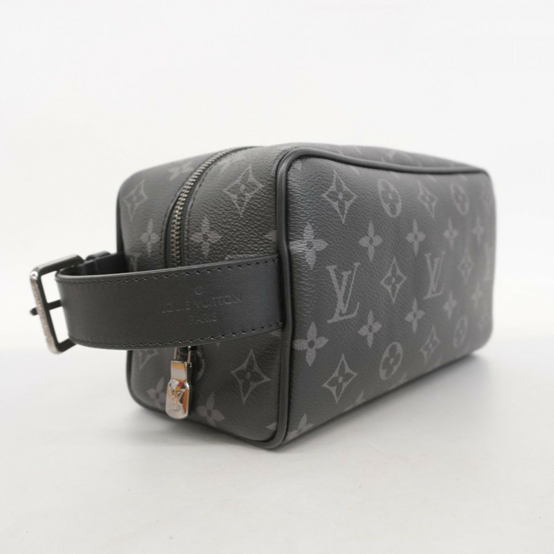 Louis Vuitton Monogram Eclipse Locker Top Kit 手拿包 M83113 黑色男款-1