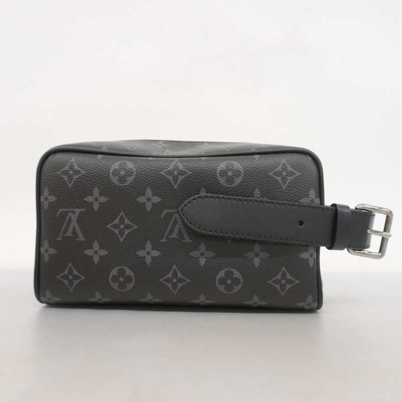 Louis Vuitton Monogram Eclipse Locker Top Kit 手拿包 M83113 黑色男款-7