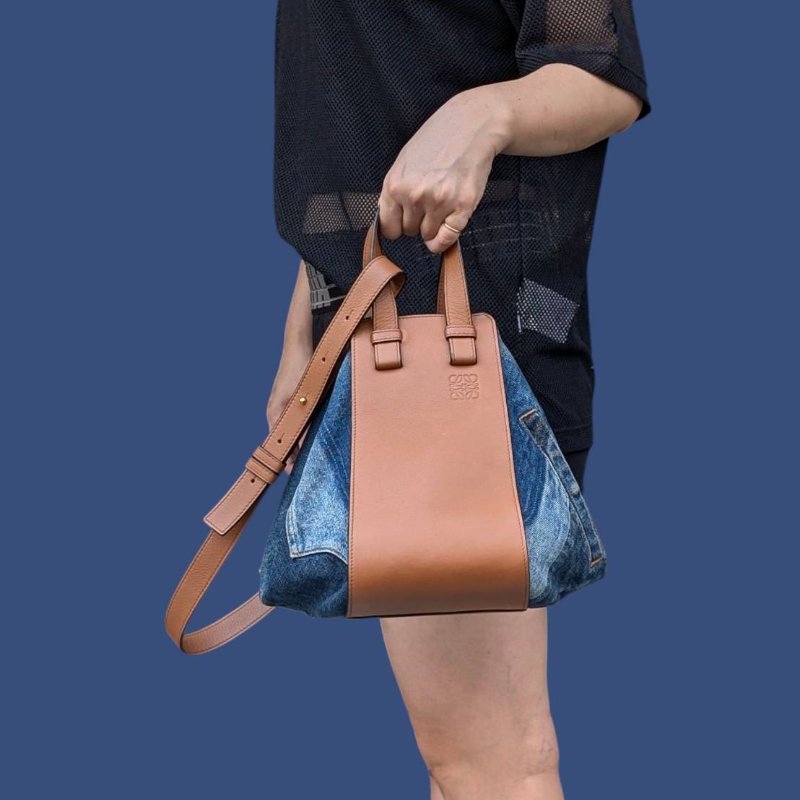 LOEWE hammock牛仔吊床手提肩背斜背包-0