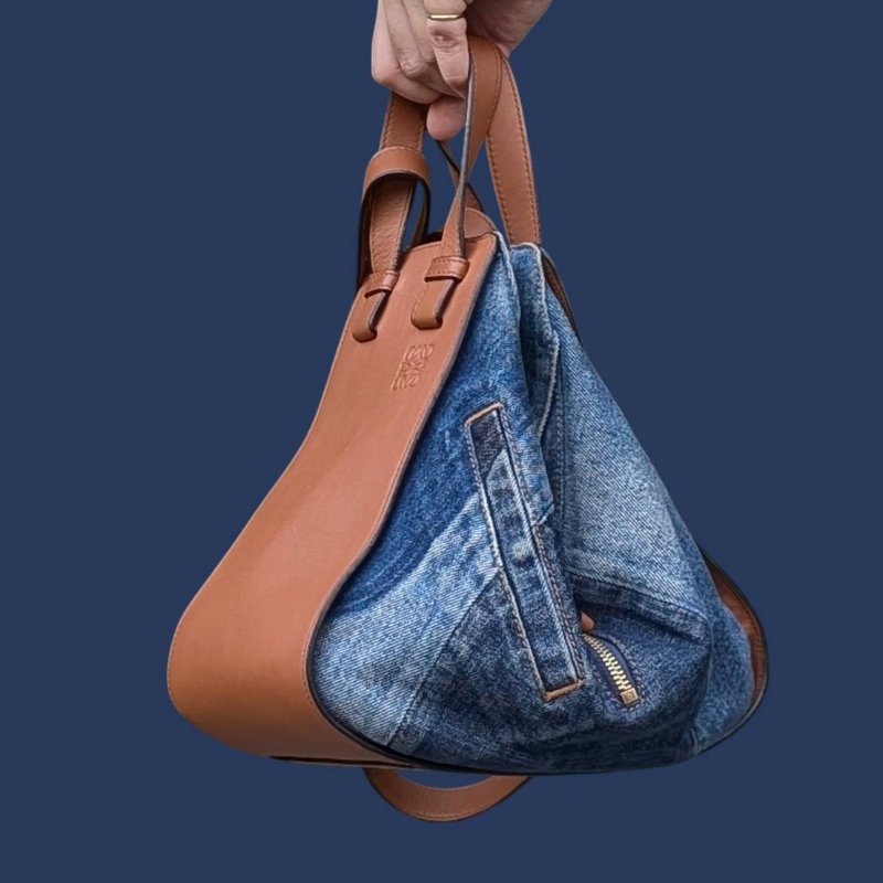 LOEWE hammock牛仔吊床手提肩背斜背包-1