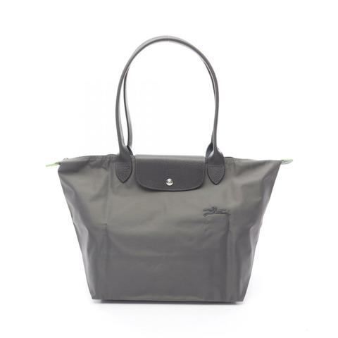 Longchamp Le Pliage 綠色 L 單肩包 L1899919P66 帆布皮革灰色新款女款