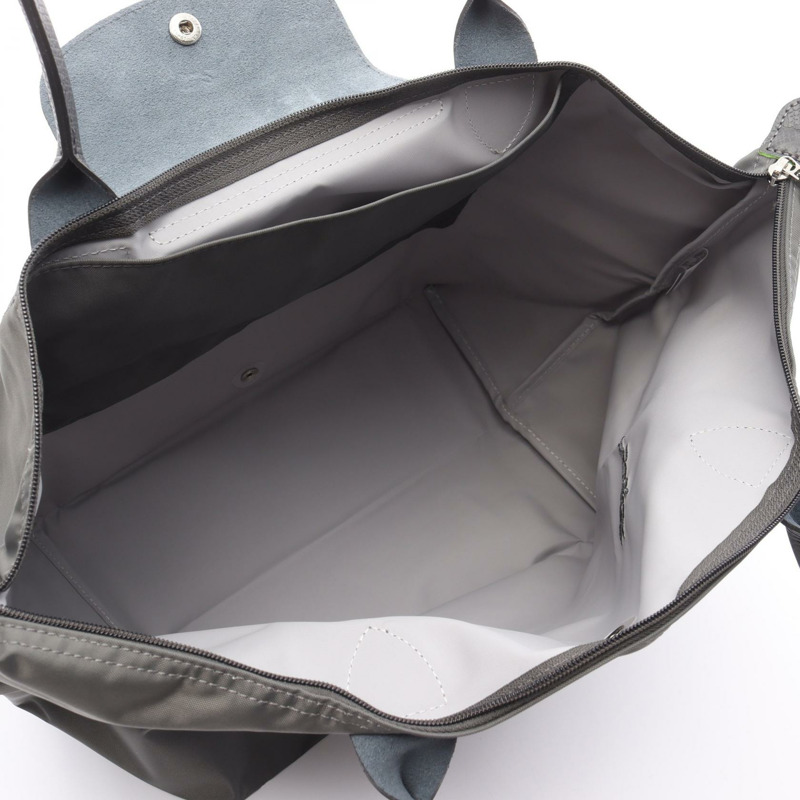 Longchamp Le Pliage 綠色 L 單肩包 L1899919P66 帆布皮革灰色新款女款-2