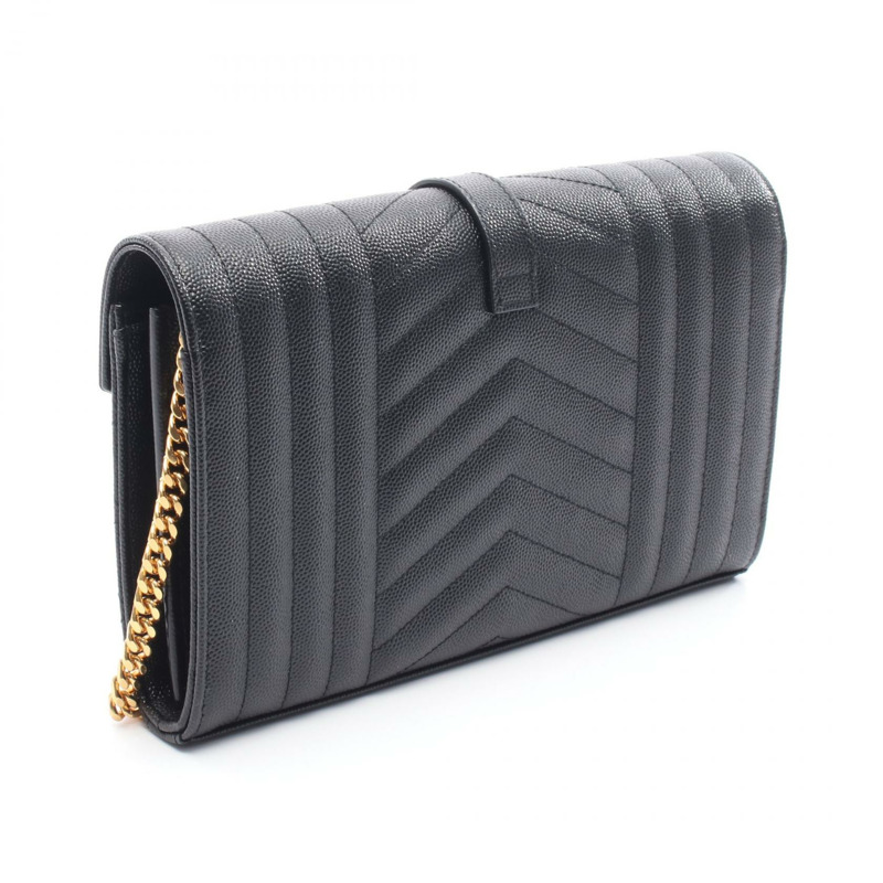 SAINT LAURENT PARIS 鏈條單肩包 620280BOW911000 皮革 黑色 全新 女款-1