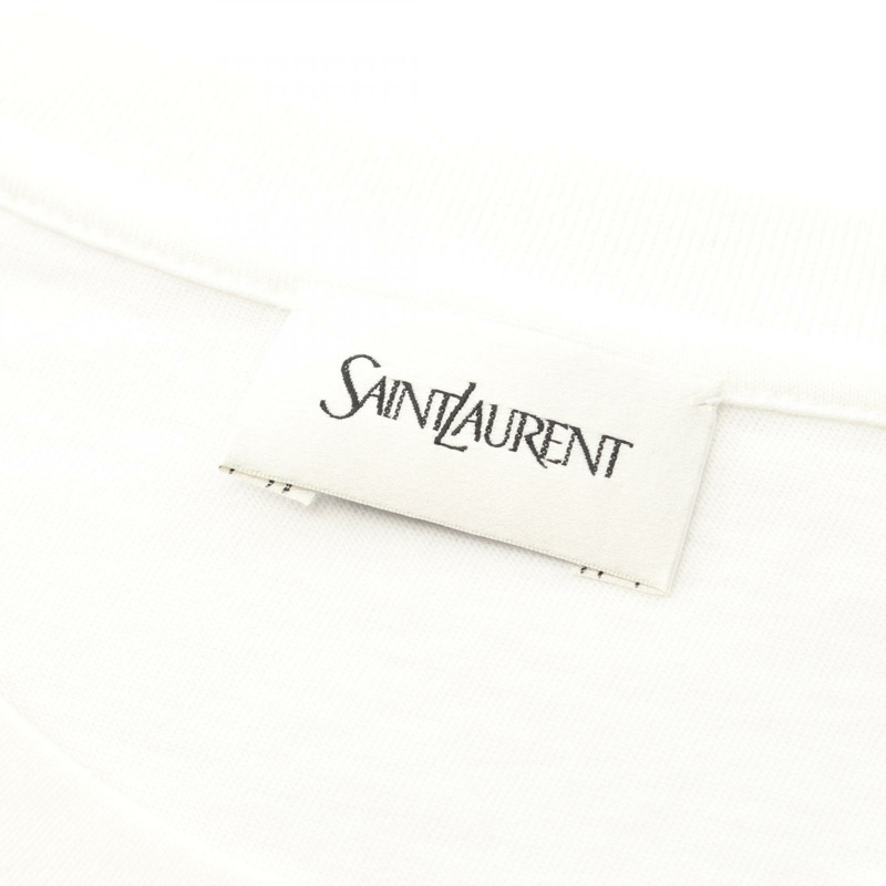 SAINT LAURENT PARIS 反向標誌短袖T卹 665234Y37AW9744S 棉白色新款女款-2