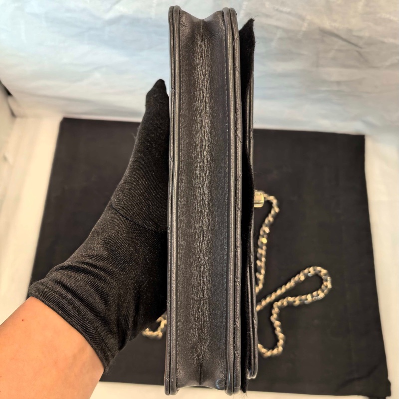 【配件:帶票大全套 💕】Chanel trendy cc woc 深灰色 斜挎-3