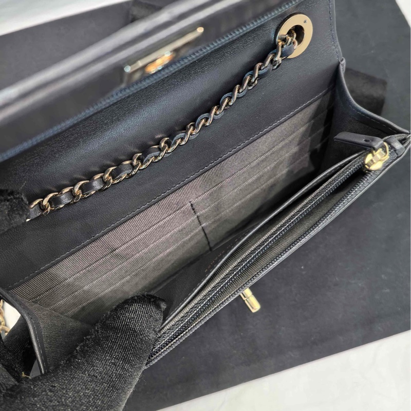 【配件:帶票大全套 💕】Chanel trendy cc woc 深灰色 斜挎-5