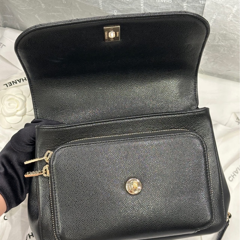 【配件:防塵袋 💕】Chanel 21b 手柄 郵差包 中號 斜挎包-6