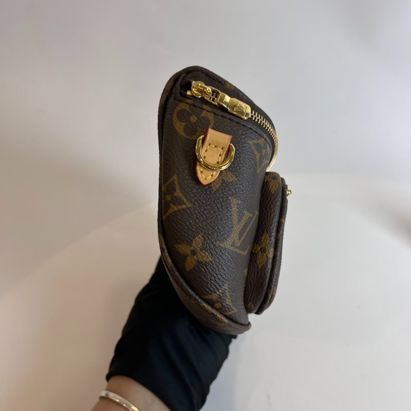 全新品 LV M82335/晶片款 老花Mini Bumbag 肩背包-3