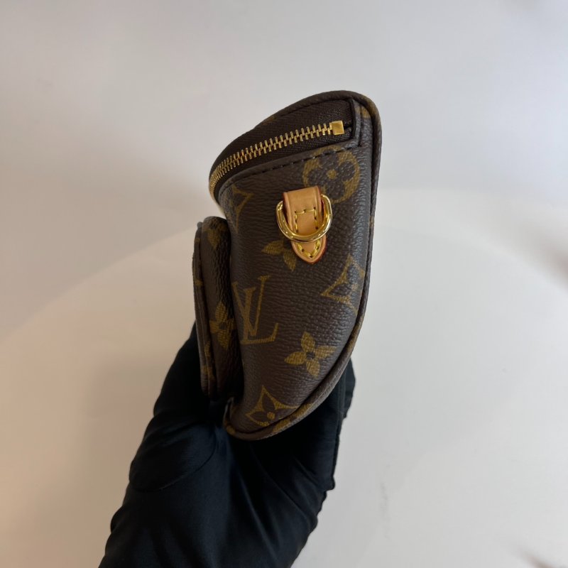 全新品 LV M82335/晶片款 老花Mini Bumbag 肩背包-4