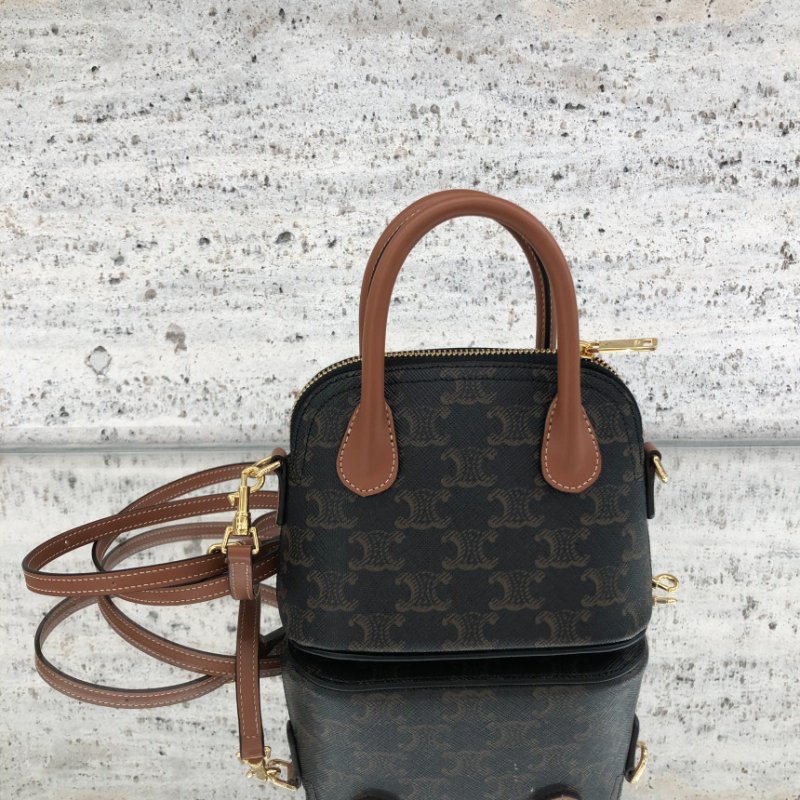 🎉新品好折扣✨Celine 10N572 老花凱旋門 迷你 Honorine 保齡球包 付長肩帶-3