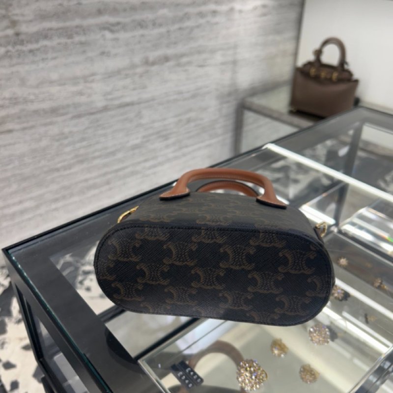 🎉新品好折扣✨Celine 10N572 老花凱旋門 迷你 Honorine 保齡球包 付長肩帶-10