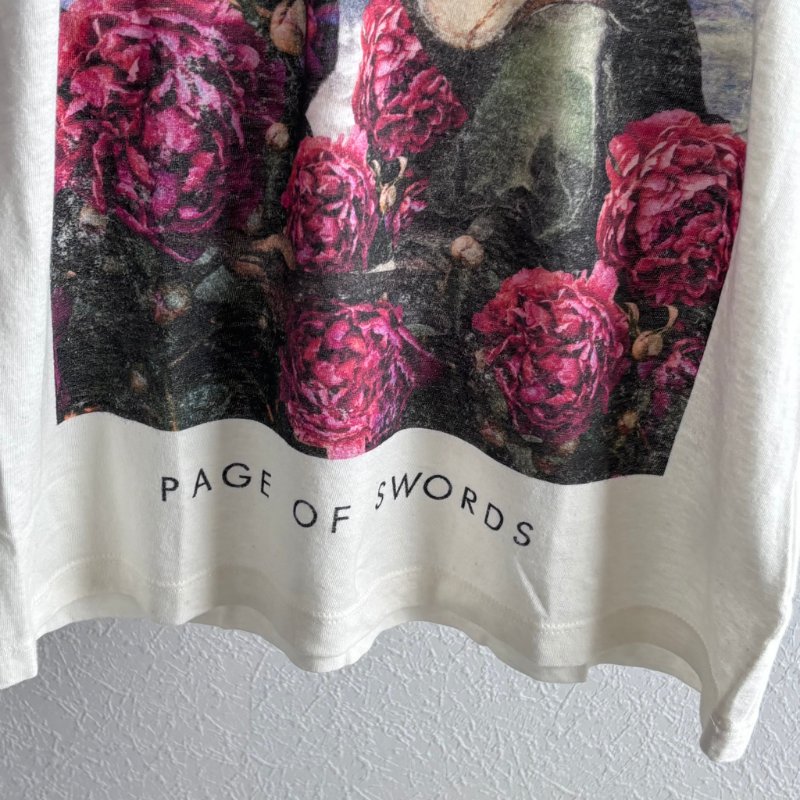 ::DIOR:: 聯名Sarah Shipman Graphic Print T-Shirt 玫瑰油畫圖樣白色上衣-6