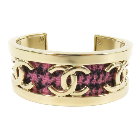 CHANEL 金屬/Tweed CoCo Mark Bangle手鐲