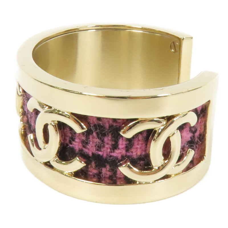 CHANEL 金屬/Tweed CoCo Mark Bangle手鐲-1