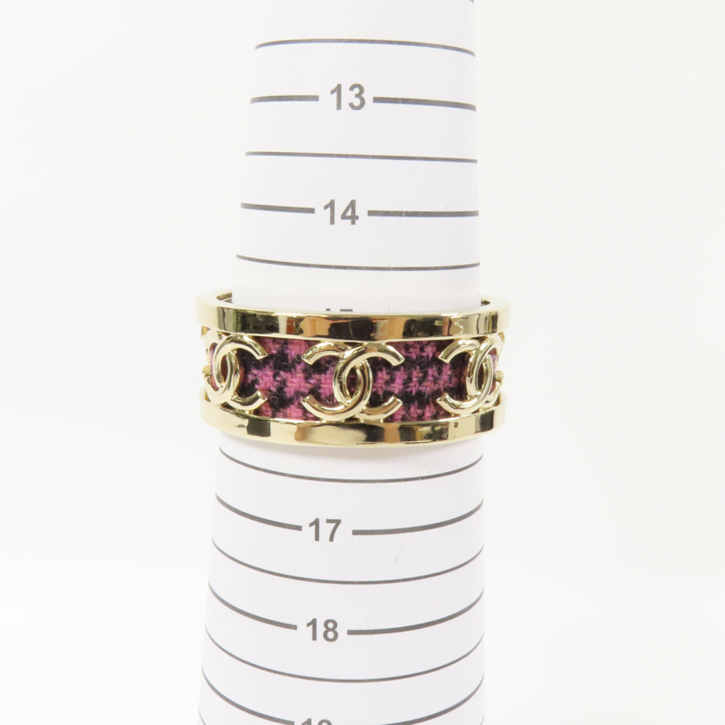 CHANEL 金屬/Tweed CoCo Mark Bangle手鐲-7