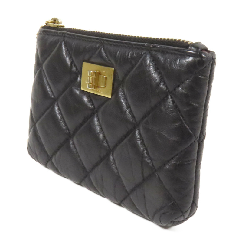 CHANEL 牛皮皮革2.55 Coin Case金扣零錢包-1