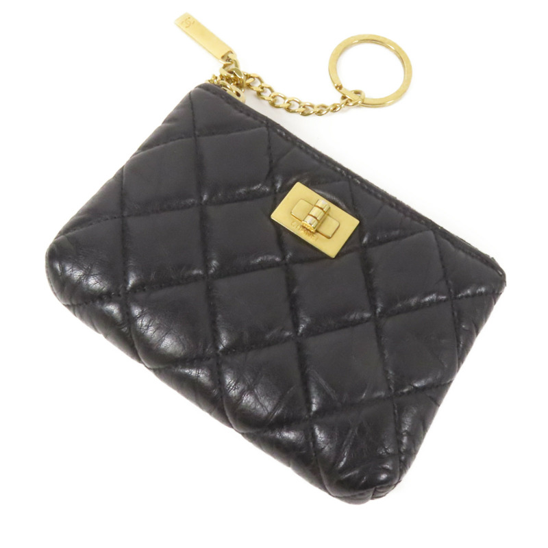 CHANEL 牛皮皮革2.55 Coin Case金扣零錢包-3