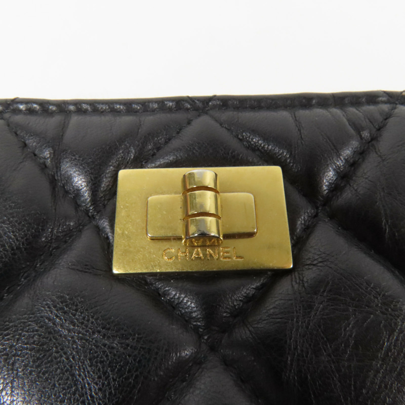 CHANEL 牛皮皮革2.55 Coin Case金扣零錢包-6