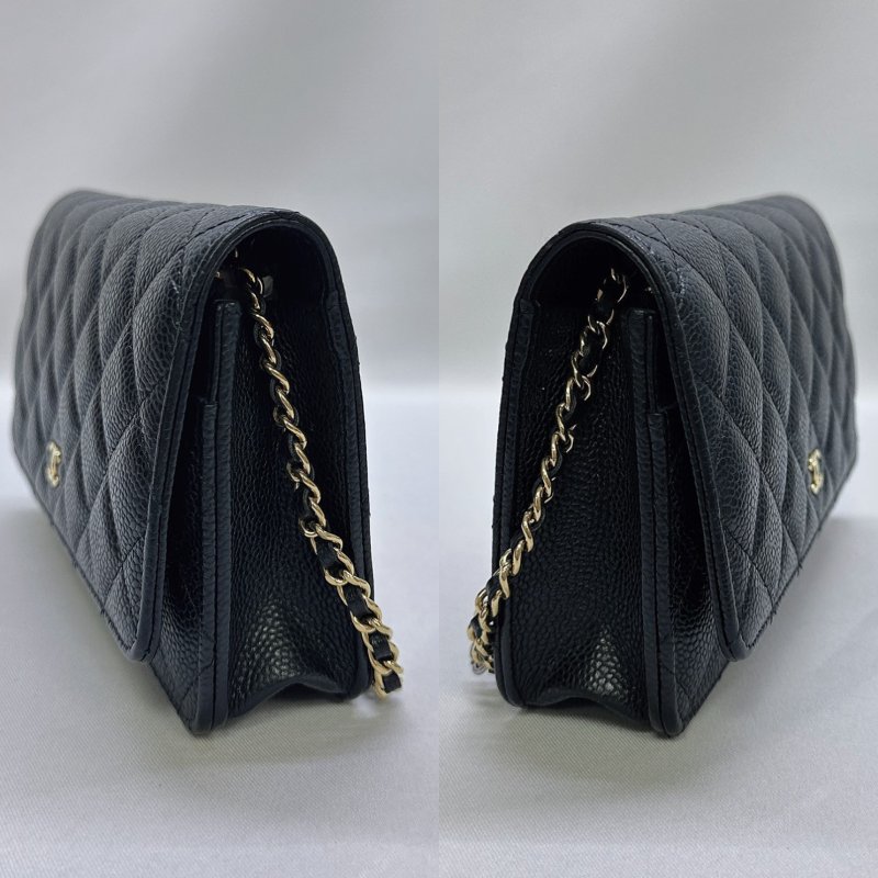 CHANEL WOC 黑金荔枝牛鏈帶包-2