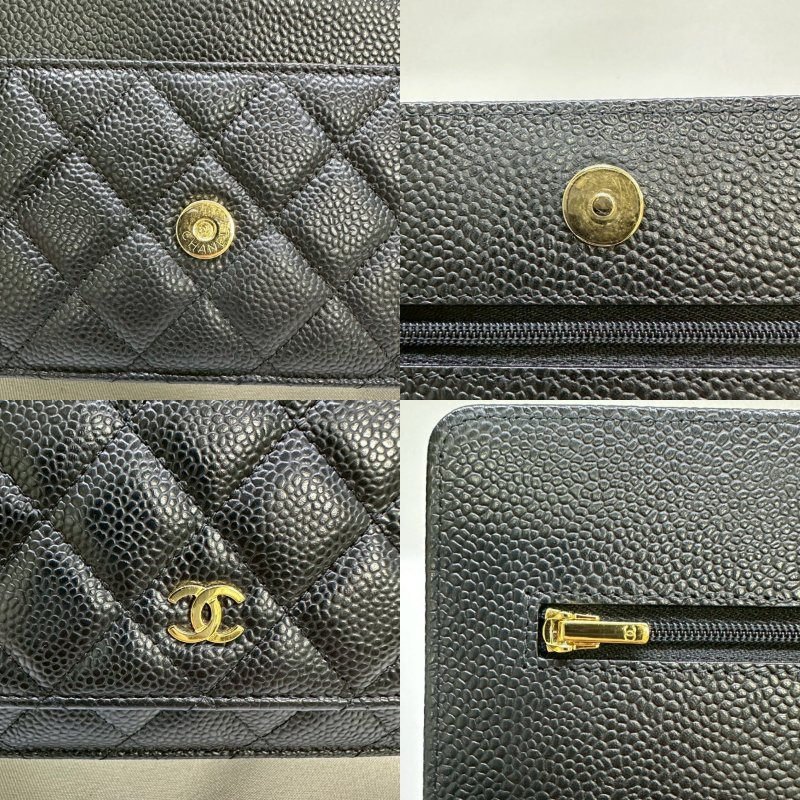 CHANEL WOC 黑金荔枝牛鏈帶包-5