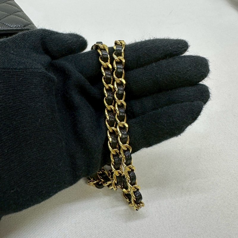 CHANEL WOC 黑金荔枝牛鏈帶包-6