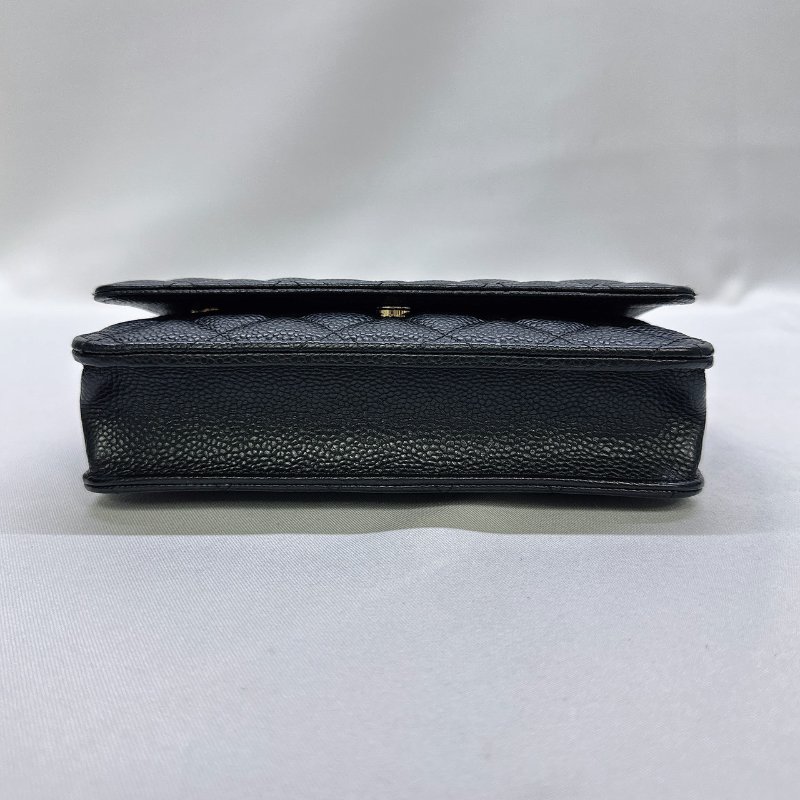 CHANEL WOC 黑金荔枝牛鏈帶包-8