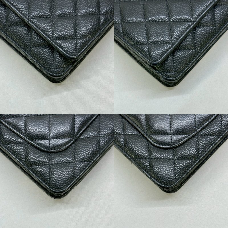 CHANEL WOC 黑金荔枝牛鏈帶包-9